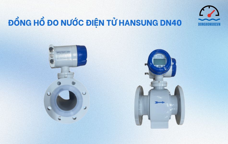 Đồng hồ đo nước điện tử Hansung DN40