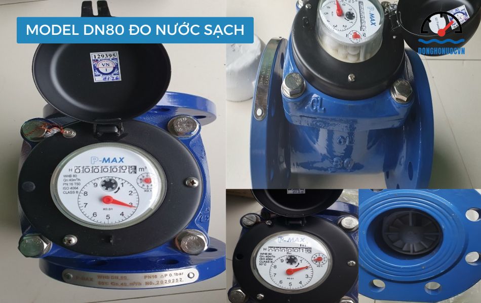 Đồng hồ nước sạch dạng cơ Pmax DN80