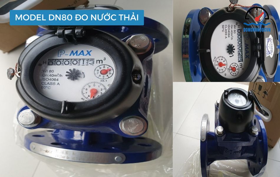 Đồng hồ nước thải dạng cơ Pmax DN80