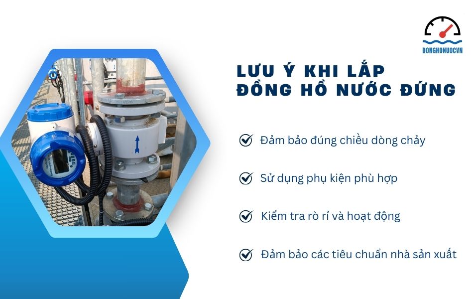 Những điều cần chú ý khi lắp đặt đồng hồ nước