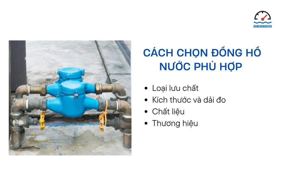 cách chọn đồng hồ nước phù hợp