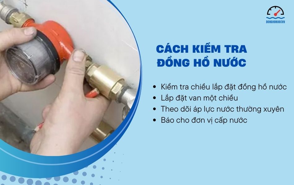 Cách kiểm tra và xử lý khi đồng hồ nước chảy ngược