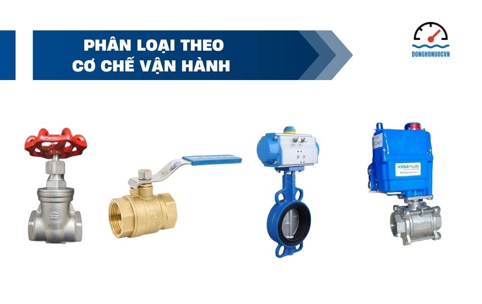Phân loại van đồng hồ nước theo cơ chế vận hành