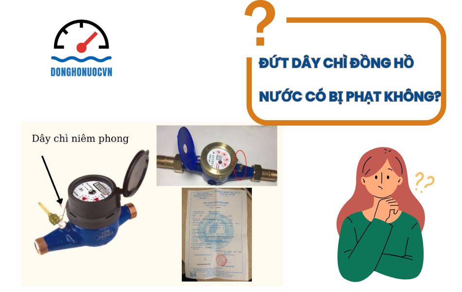 đồng hồ nước bị đứt chì có bị phạt không