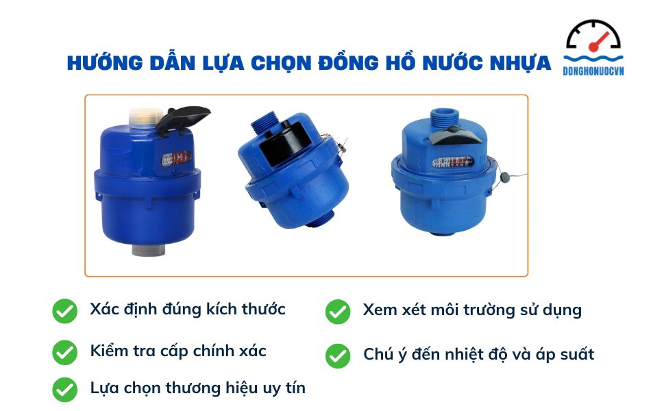 hướng dẫn lựa chọn đồng hồ nước nhựa