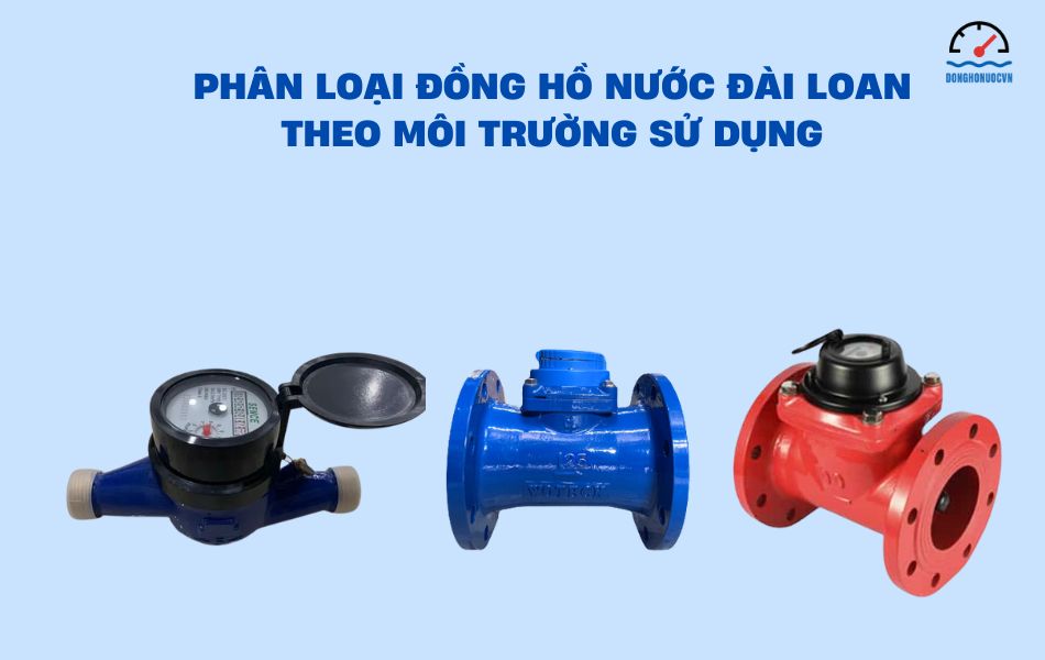 Phân loại đồng hồ nước Đài Loan theo môi trường sử dụng