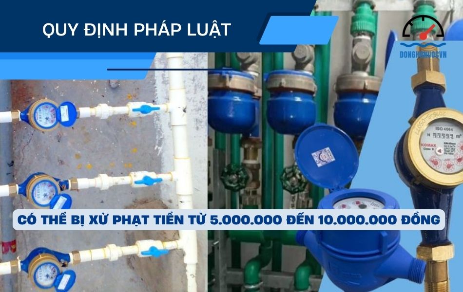 quy định lắp máy bơm sau đồng hồ nước