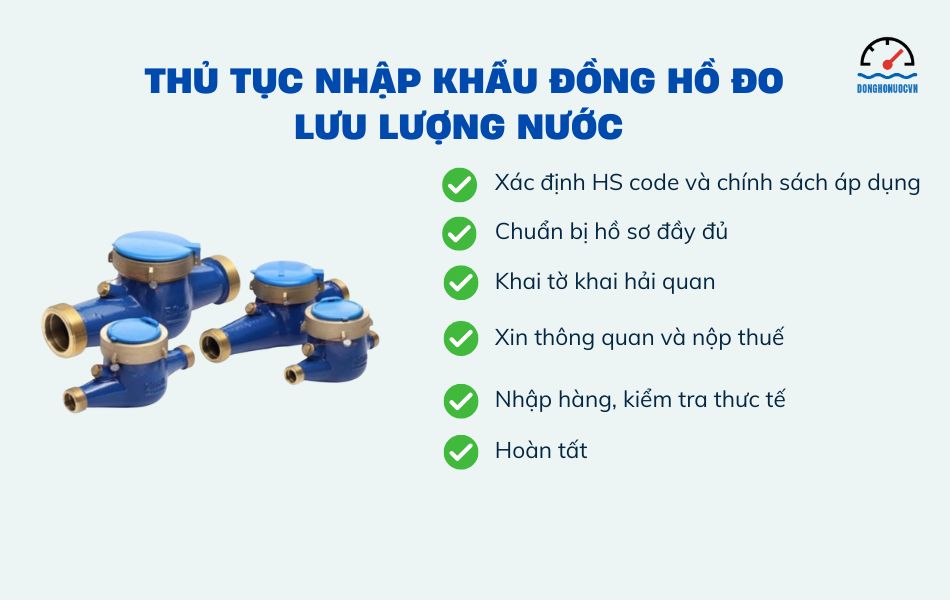 thủ tục nhập khẩu đồng hồ đo lưu lượng nước chi tiết