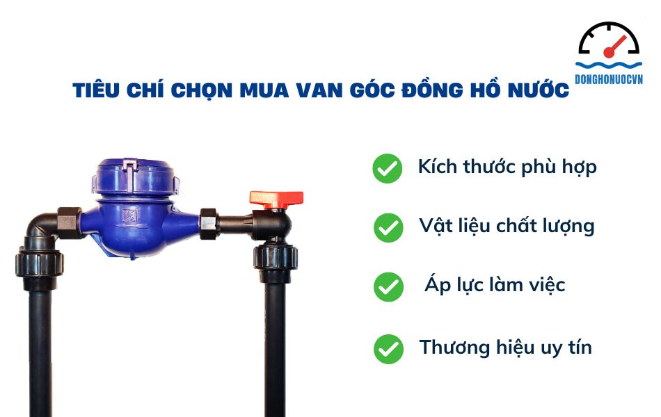 tiêu chí chọn mua van góc đồng hồ nước