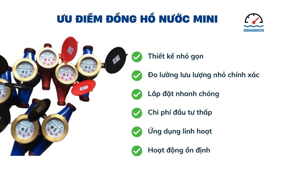 ưu điểm đồng hồ nước mini