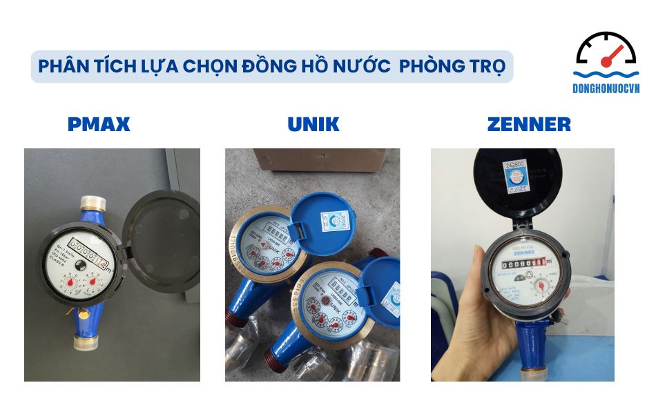 các loại đồng hồ nước phòng trọ