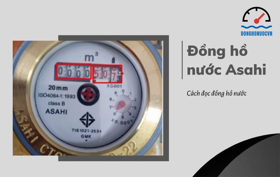 cách đọc đồng hồ nước asahi chính xác
