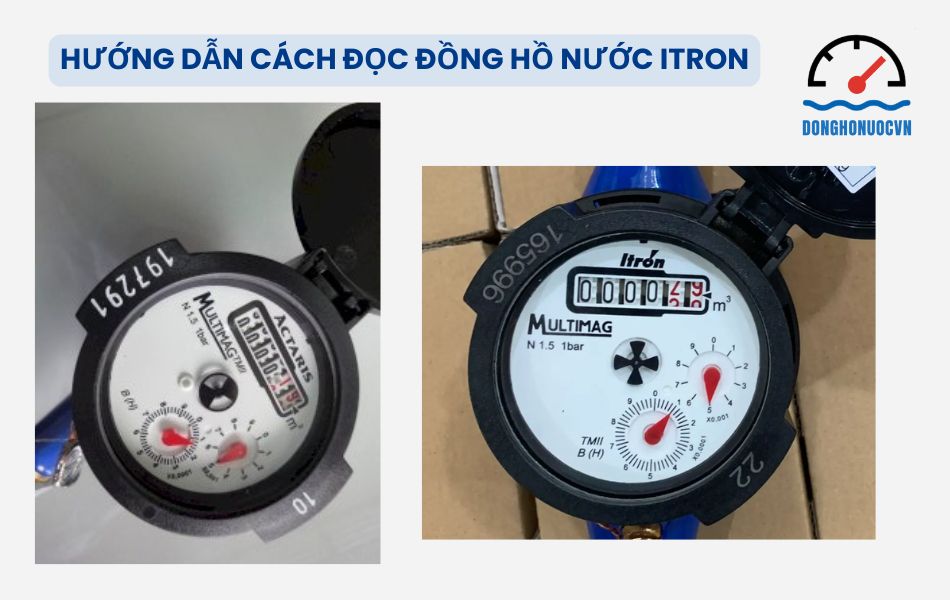 Cách đọc số đồng hồ nước Itron trực quan, dễ hiểu