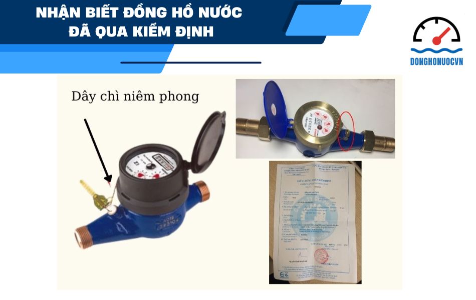 cách nhận biết đồng hồ nước đã qua kiểm định