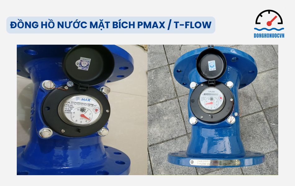 Đồng hồ nước mặt bích thương hiệu Pmax, T-Flow Malaysia