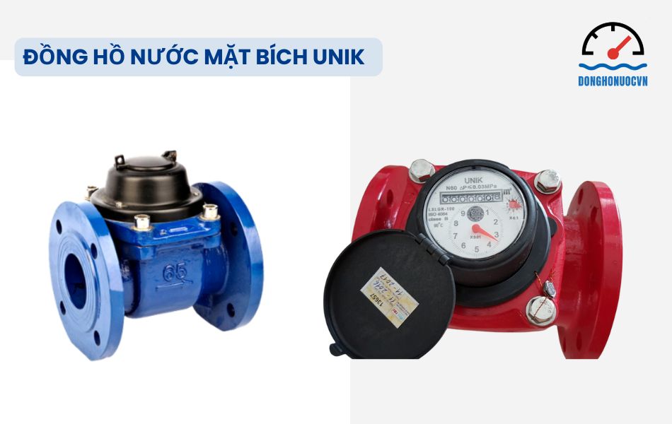 Đồng hồ nước mặt bích thương hiệu Unick