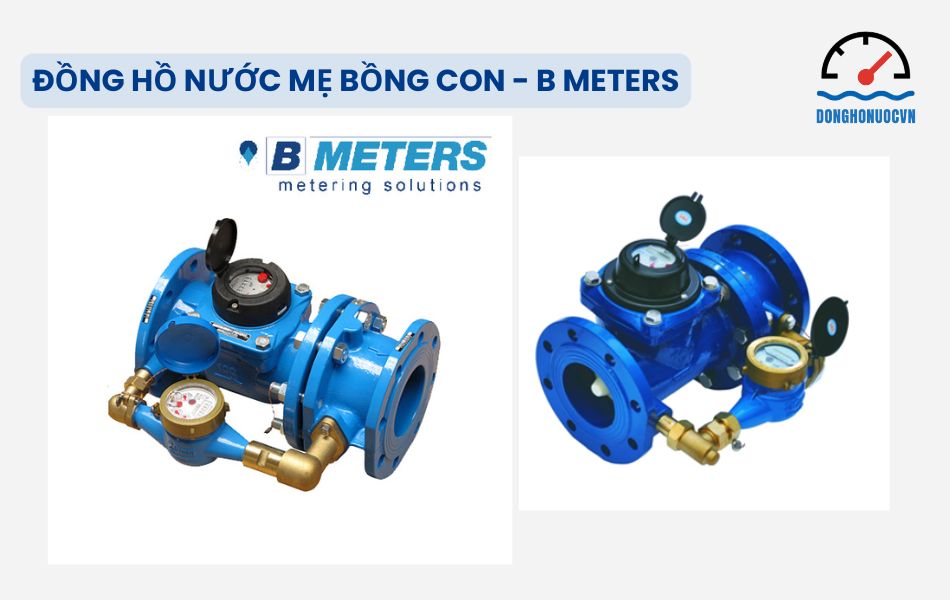 Đồng hồ nước mẹ bồng con thương hiệu B-Meters (Ý)