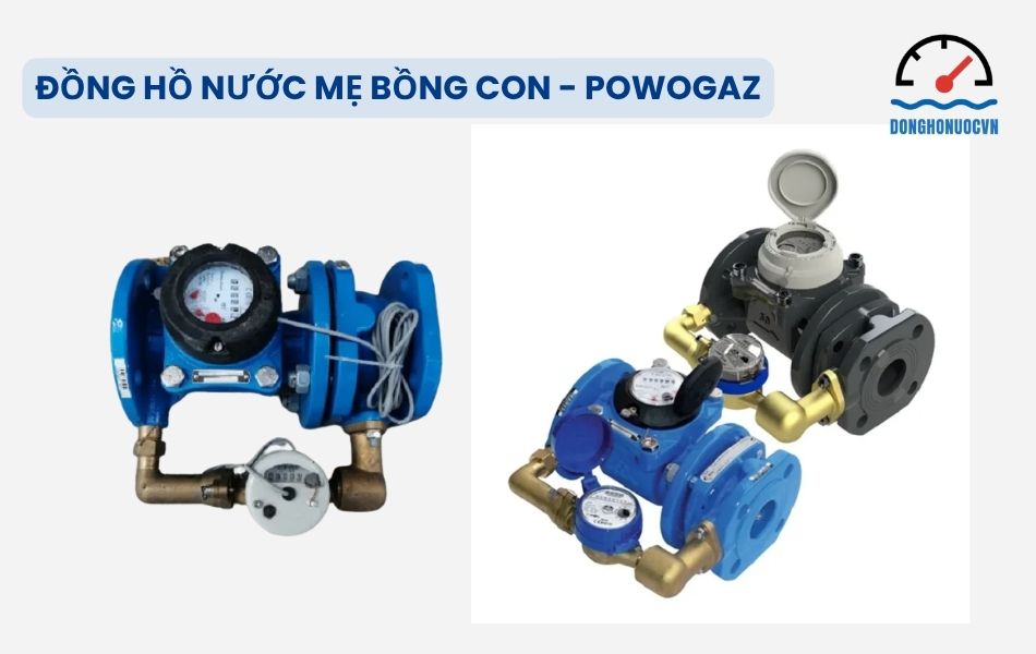 Đồng hồ nước mẹ bồng con thương hiệu Powogaz (Ba Lan)