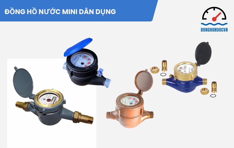 đồng hồ nước mini dân dụng