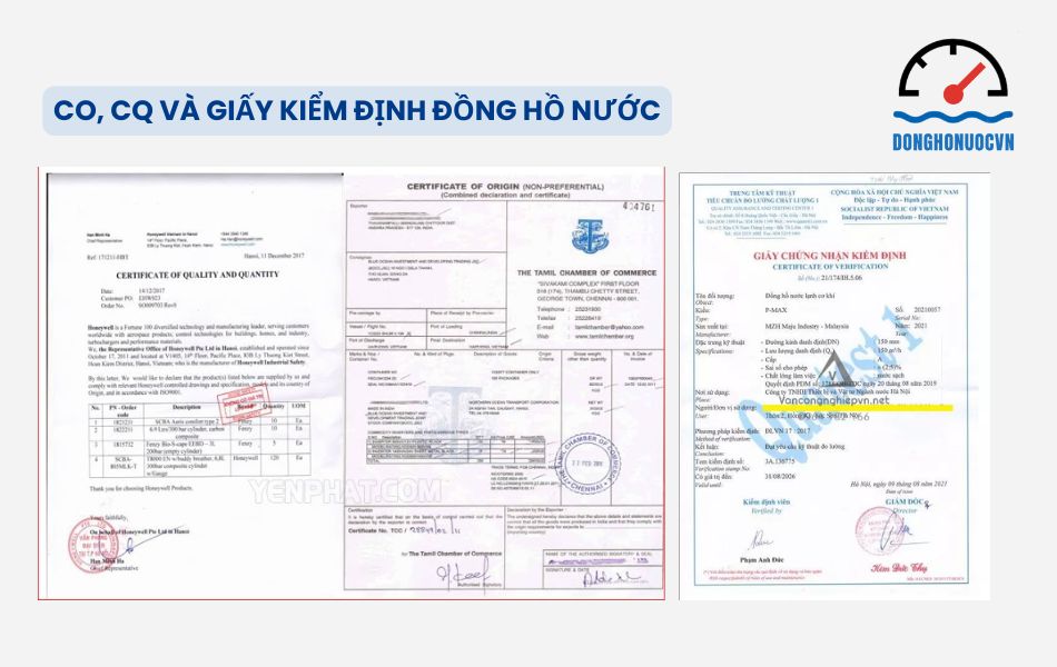 Một số giấy tờ quan trọng về đồng hồ nước mà bạn cần lưu ý