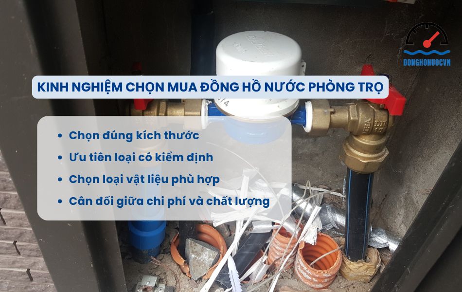 kinh nghiệm chọn mua đồng hồ nước phòng trọ