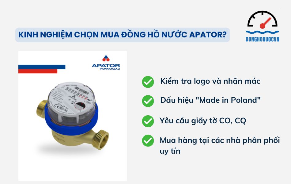 Hướng dẫn chọn mua đồng hồ nước Apator Powogaz