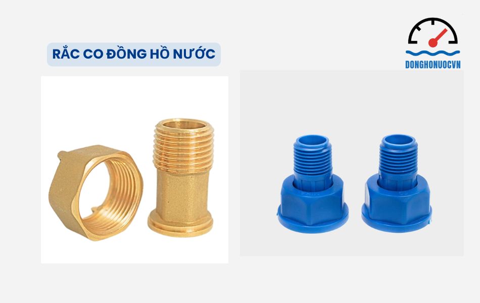 Rắc co nối đồng hồ nước với đường ống