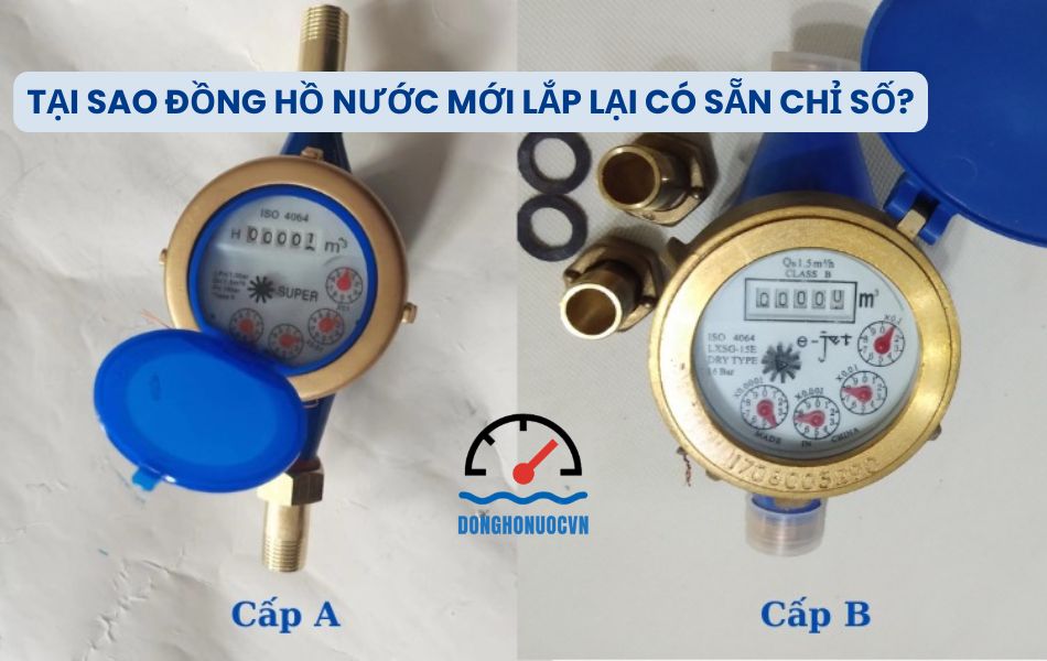Tại sao đồng hồ nước mới lắp lại có sẵn chỉ số