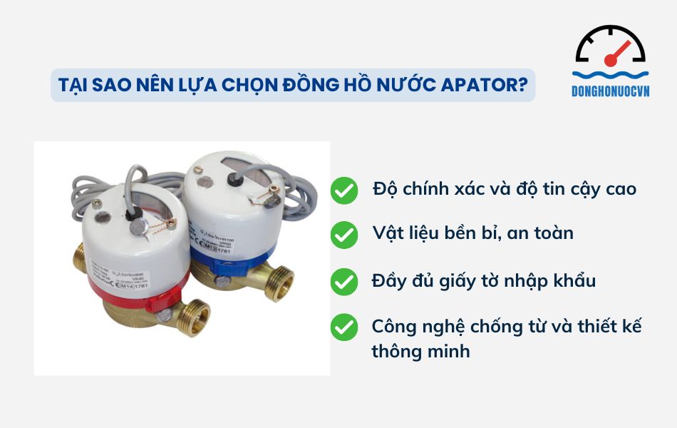 Ưu điểm vượt trội của đồng hồ nước Apator