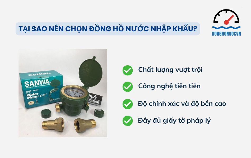 Lý do nên chọn mua đồng hồ nước nhập khẩu