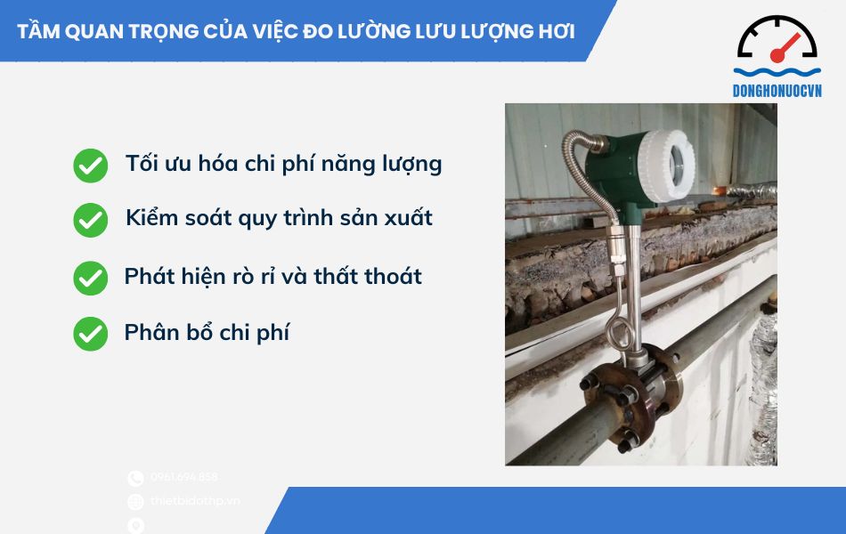 Đồng hồ có vai trò quan trọng trong việc đo lường lưu lượng hơi nóng trong công nghiệp