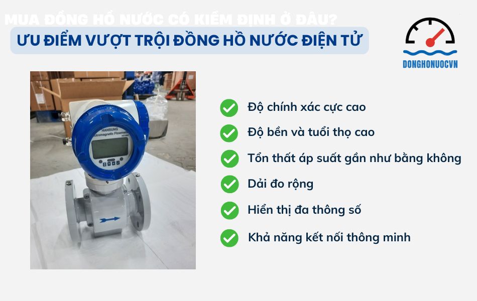 ưu điểm đồng hồ nước điện từ