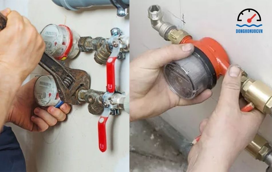 Công ty cấp nước tiến hành kiểm tra đồng hồ nước