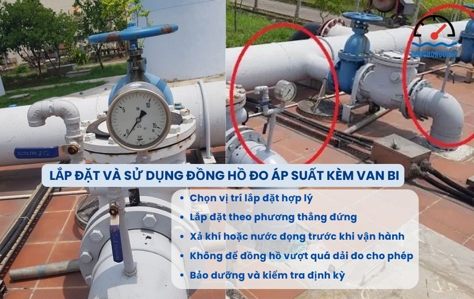 Kinh nghiệm lắp đặt và sử dụng đồng hồ đo áp suất kèm van bi