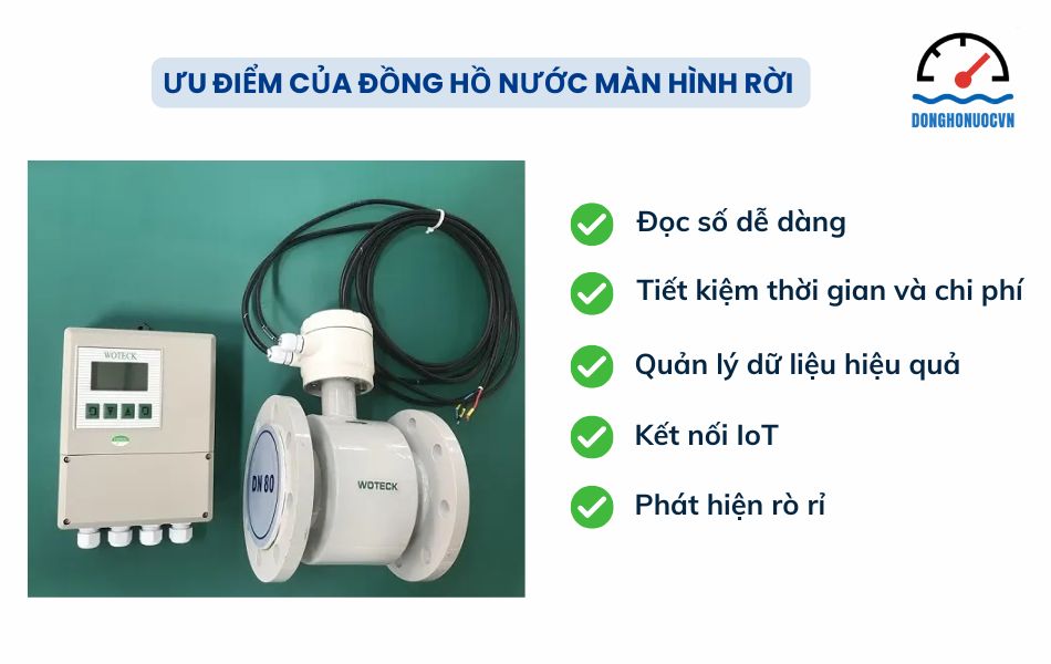Ưu điểm vượt trội của đồng hồ nước màn hình rời