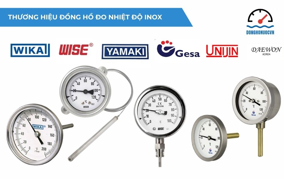 Top 6 thương hiệu đồng hồ đo nhiệt độ chất liệu inox phổ biến