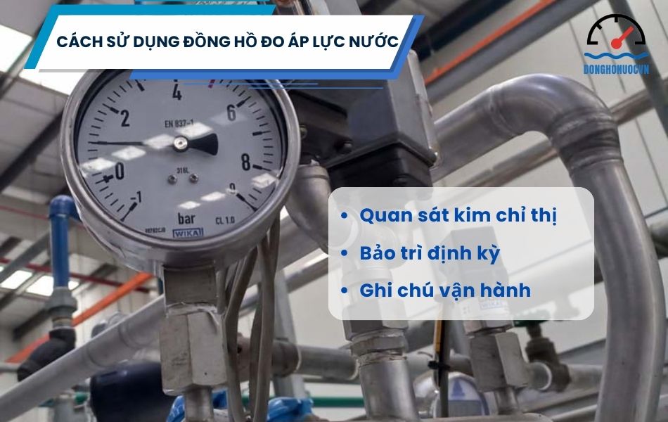 cách sử dụng đồng hồ đo áp lực nước