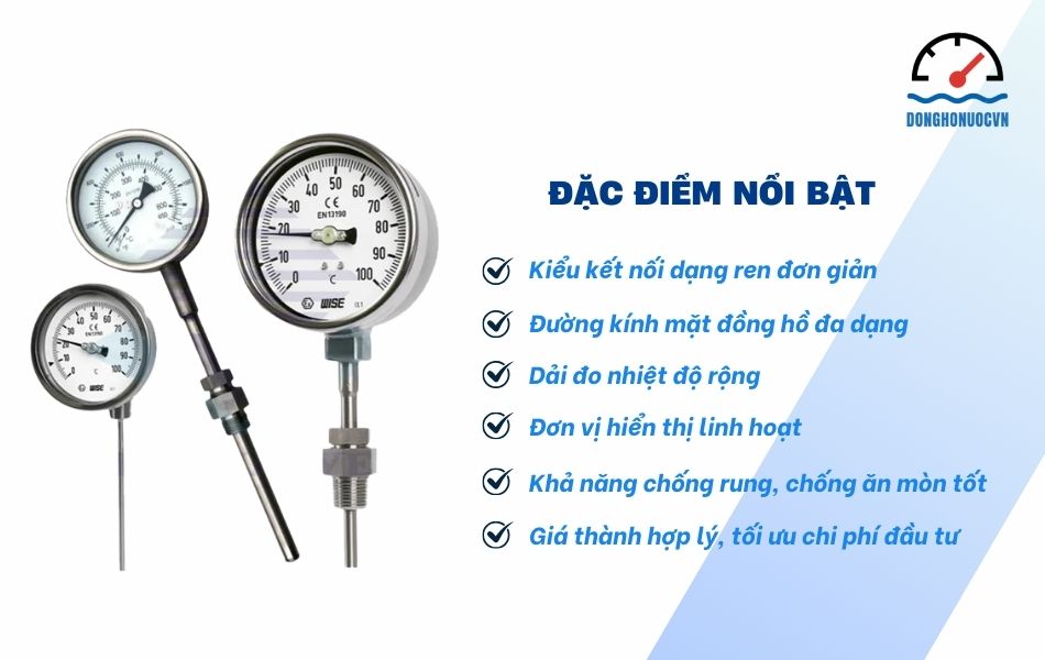 Ưu điểm nổi bật của dòng đồng hồ nhiệt độ chân đứng