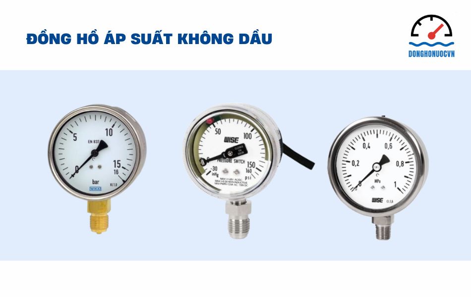 đồng hồ áp suất không dầu