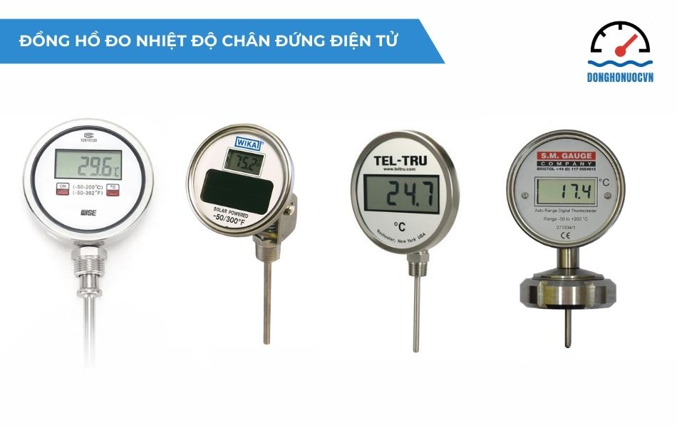 Đồng hồ đo nhiệt độ chân đứng điện tử