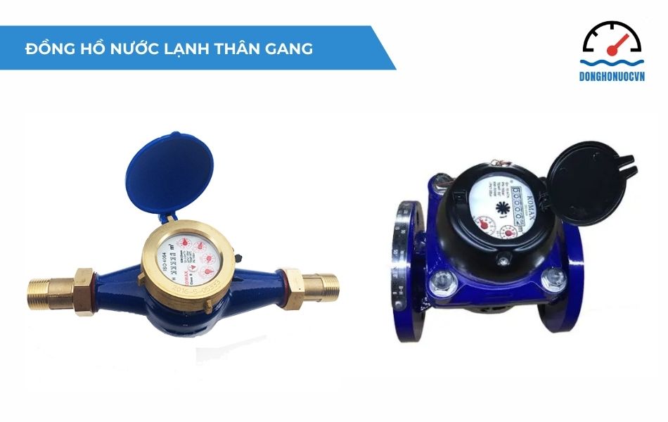 Đồng hồ nước lạnh thân gang
