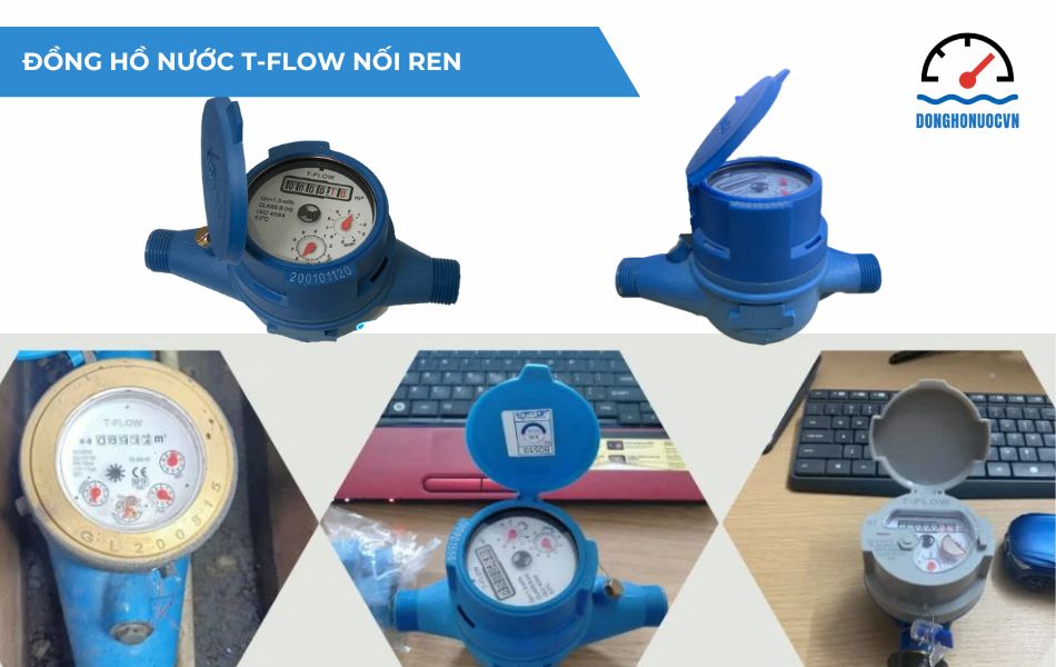 Đồng hồ nước T-Flow nối ren
