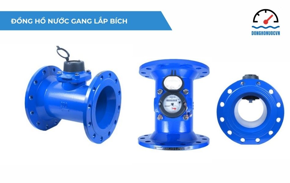 Đồng hồ gang nối bích