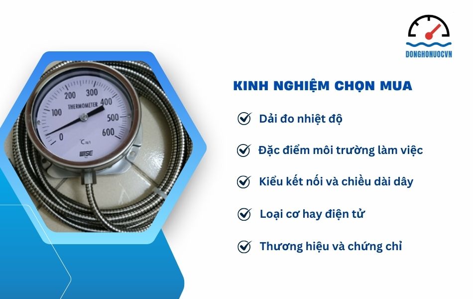 Kinh nghiệm mua đồng hồ nhiệt độ dạng dây có đầu dò