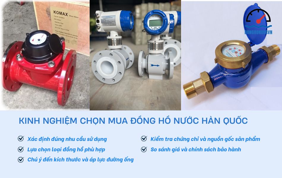 kinh nghiệm mua đồng hồ nước hàn quốc