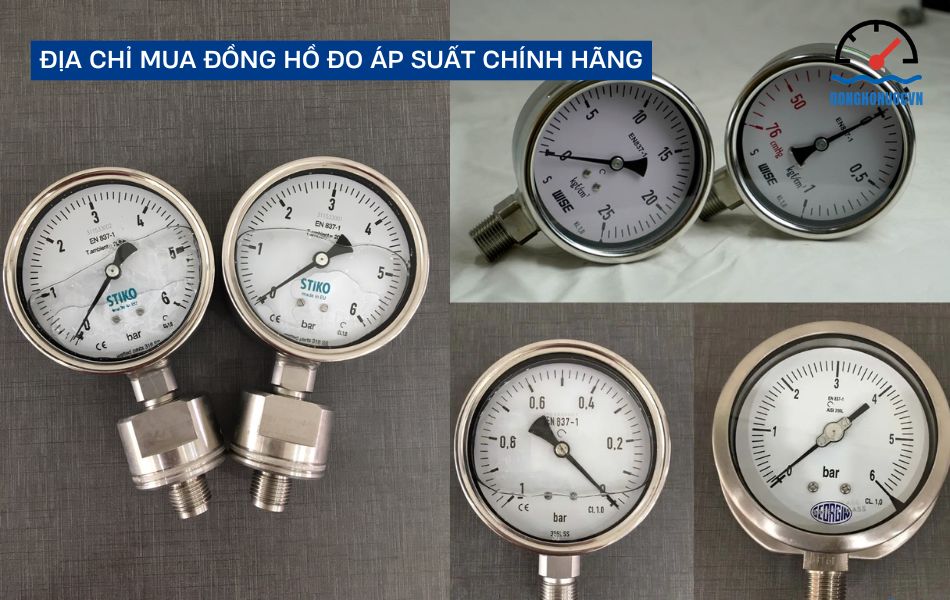 mua đồng hồ áp suất có dầu và không dầu ở đâu uy tín