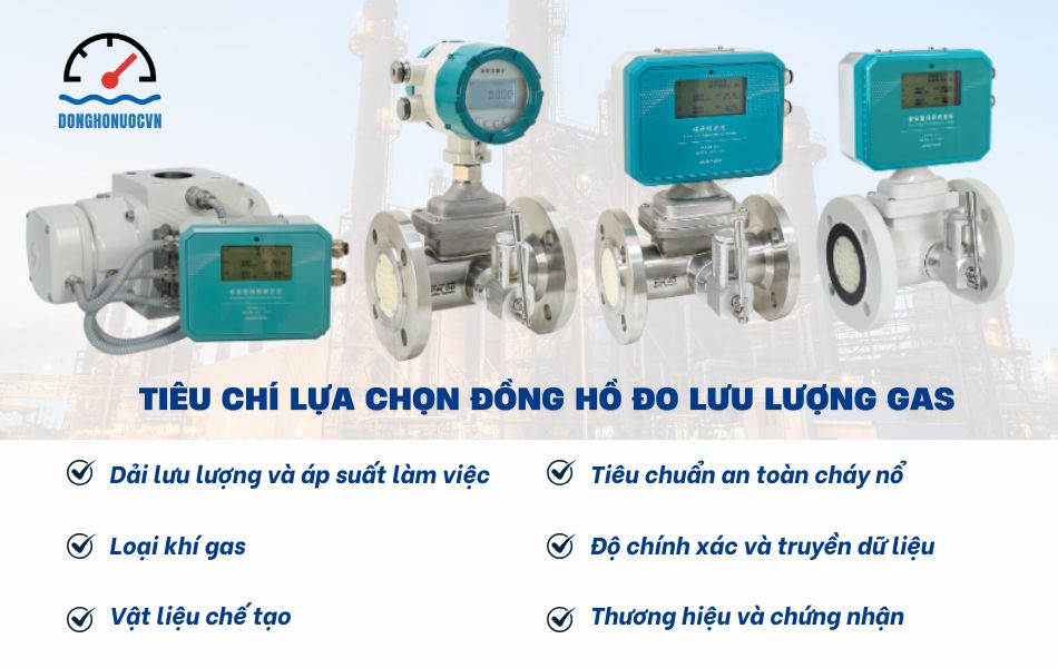 tiêu chí lựa chọn đồng hồ đo lưu lượng gas