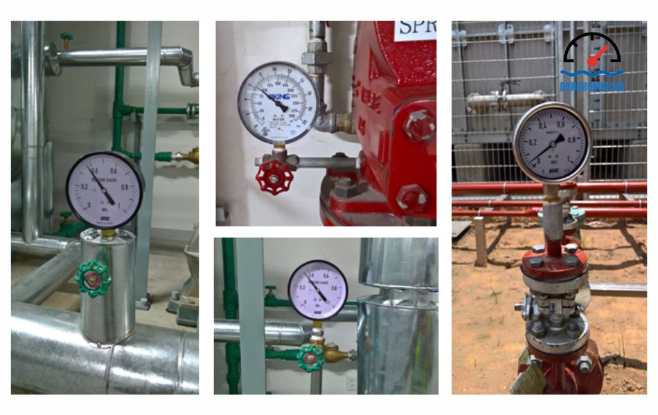 ứng dụng đầu nối đồng hồ áp suất