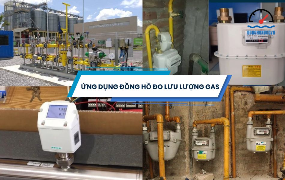 ứng dụng đồng hồ đo lưu lượng khí gas