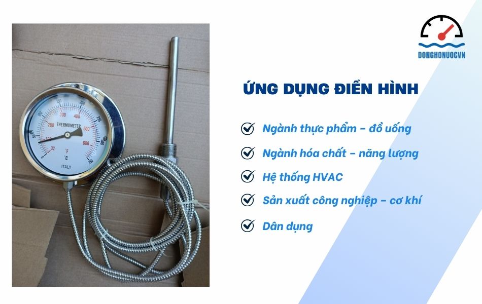 Khám phá ứng dụng tiêu biểu của đồng hồ đo nhiệt độ dạng dây